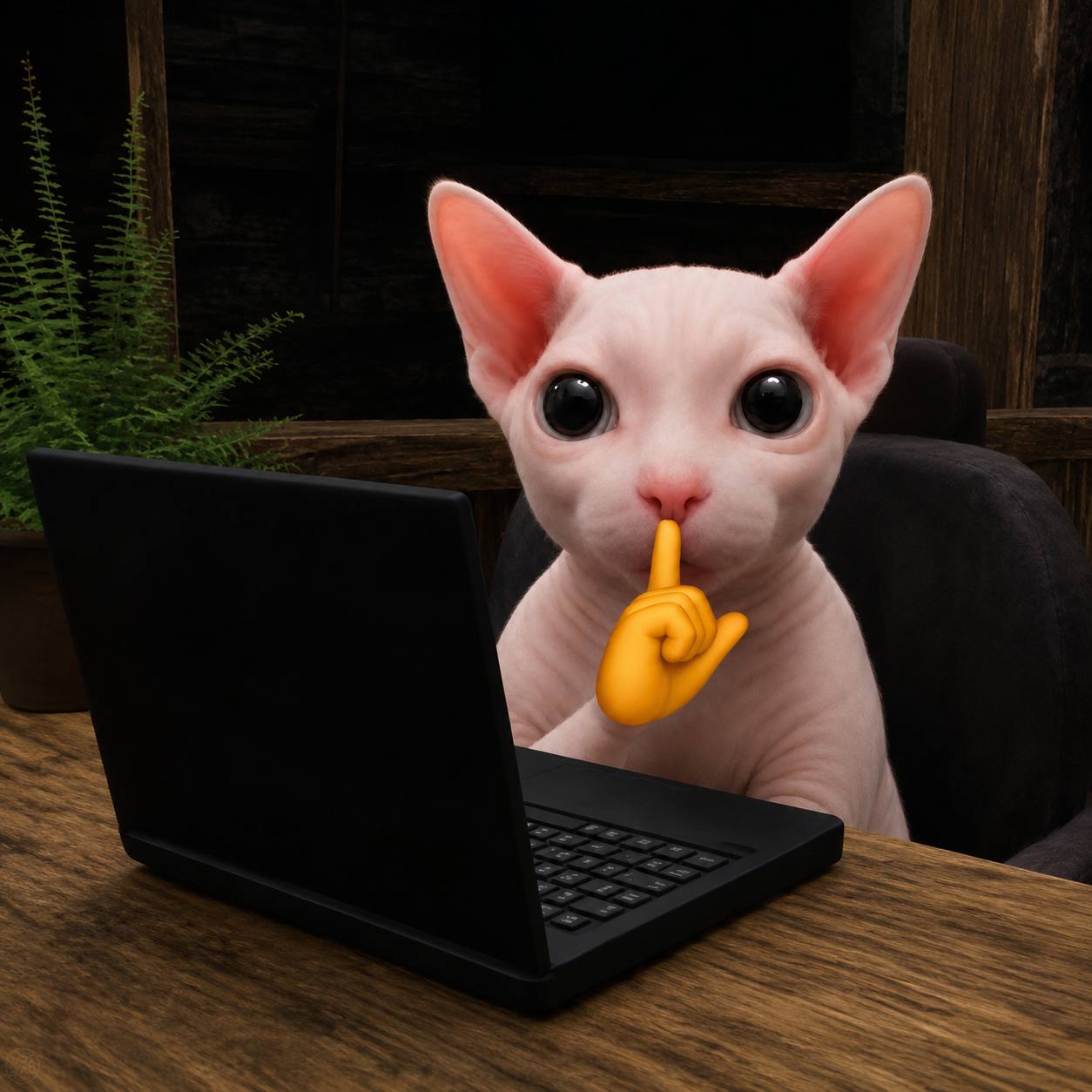SHH CAT meme 2